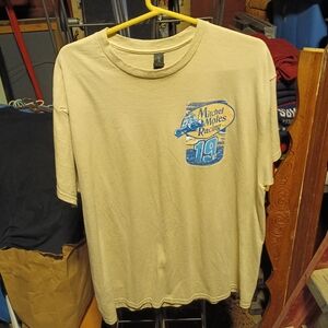 Gildan Beige Racing Graphic Tee